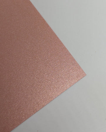 Papel Perolado Rosé Gold (Colorido Na Massa) 20 folhas A4 - 180g